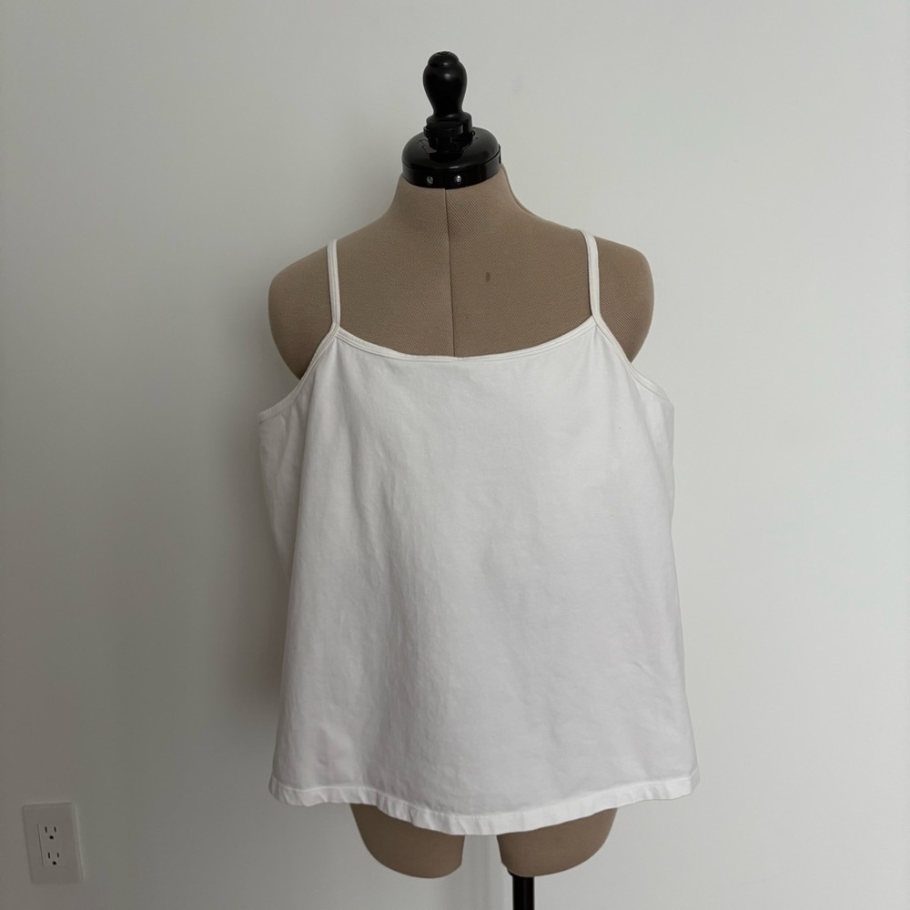 Sonoma Womens Camisole Top 2X White Basic Layering Ultra Soft Minimalist